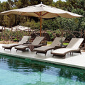 Pamapic 6-Piece Patio Chaise Lounge Set with Adjustable Backrest and Removable Cushion Beige