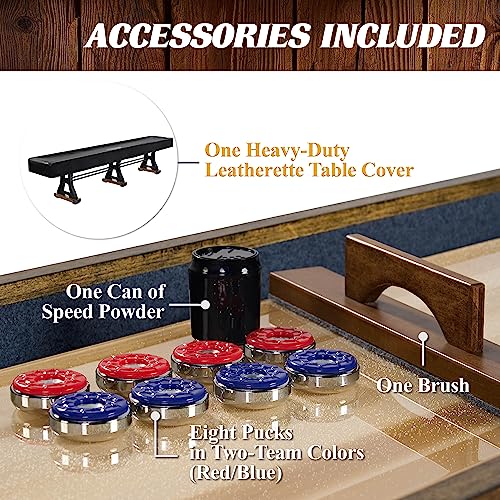 Barrington Billiards Coventry Shuffleboard Table Gray/Light Wood Grain/Dark Wood Grain