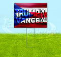 TampaPrinting Trump Vance Yard Sign 18" x 24" with Metal Step Stake