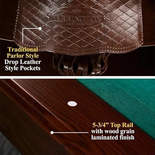 Seller123 Billiards 90" Ball and Claw Leg Pool Table with Cue Rack and Dartboard Set Burgundy