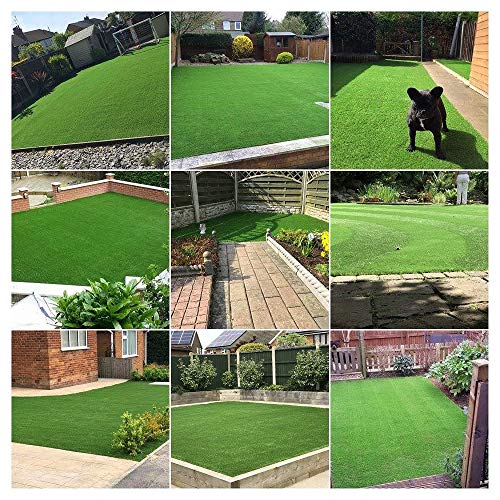 WarmShe Realistic Artificial Grass Turf Rug 11FTx50FT for Indoor Outdoor Use