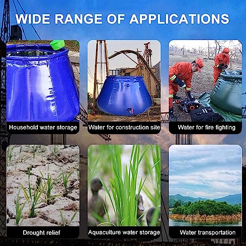 5sssallefaa Emergency Water Tank PVC Foldable Water Container 2000L