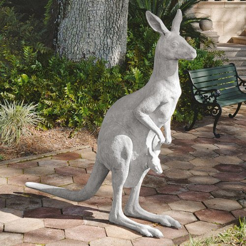 Design Toscano Australian Outback Kangaroo Garden Sculpture Antique Stone