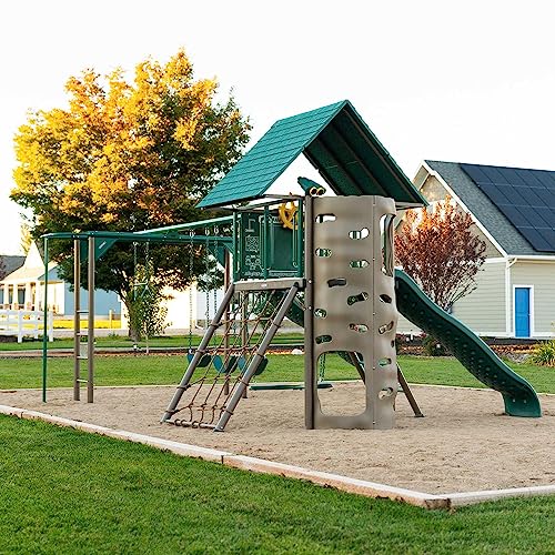Lifetime Big Stuff Deluxe Swing Set Playset Earthtone