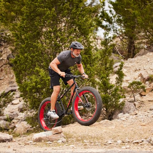 Huffy Maunga Mens Fat Tire Bike Black and Red