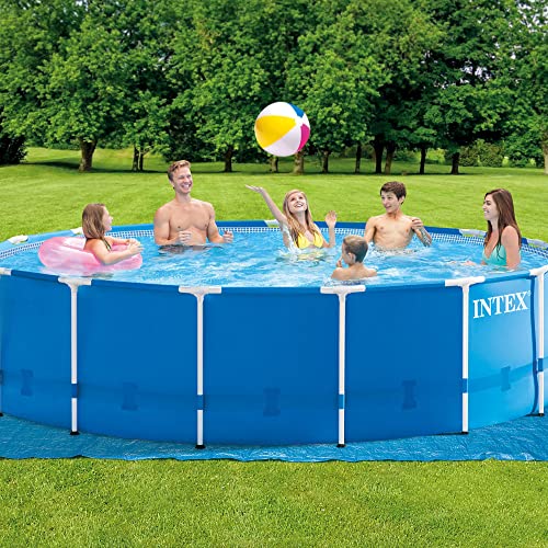 Intex Metal Frame Swimming Pool Set Blue