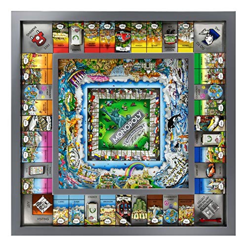 WS Game Company Monopoly World Silver Edition by Charles Fazzino Multicolor
