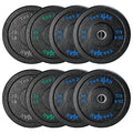 Yes4All 2-Inch Bumper Plate Olympic Rubber Weight Plate 250LB Plate Set
