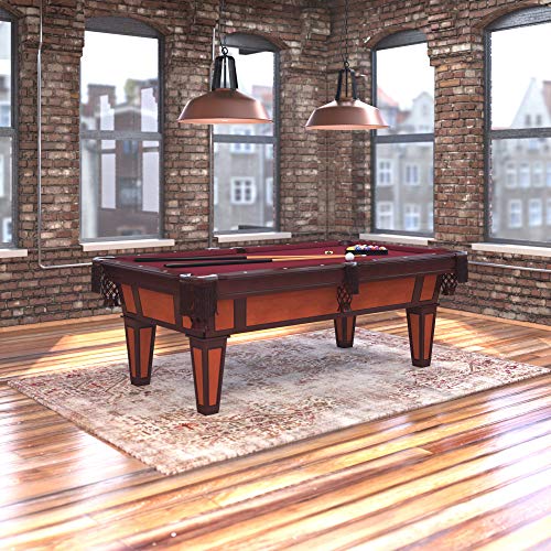 Fat Cat by GLD PRODUCTS Reno 7.5' Pool Table with Dark Cherry Finish, Red Cloth