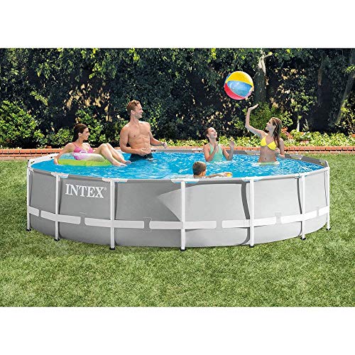 Intex Prism Frame Above Ground Pool Set with Accessories Blue
