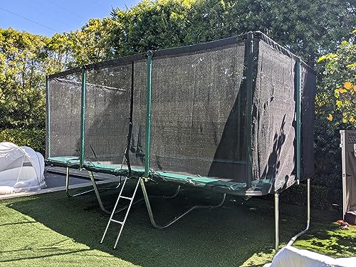 Galactic Xtreme Rectangle Trampoline 10x17 with Net Green