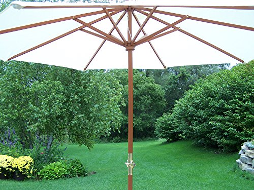 Oakland Living Elite Bar Set with Table, 4 Cushioned Stools, Umbrella & Stand Antique Bronze