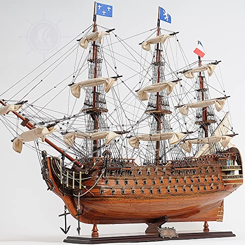 Old Modern Handicrafts Royal Louis Ship Model Natural Wood