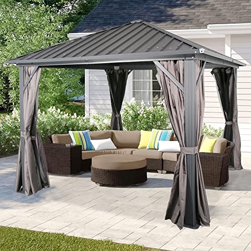 Patio Tree 10' x 10' Hardtop Gazebo Gray