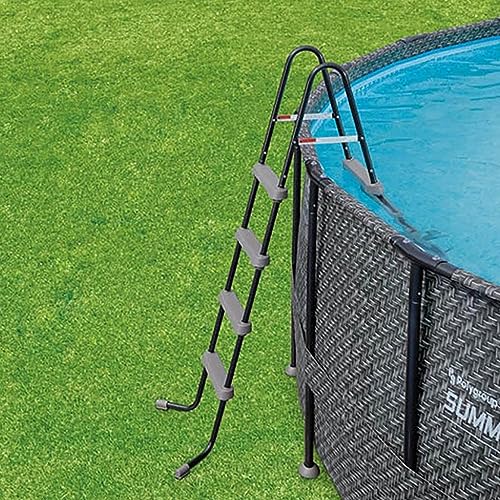Summer Waves 16ft x 48in Above Ground Pool Set with Pump & Accessories Dark Herringbone