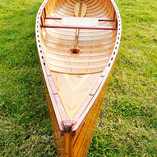 Wooden Boat USA 10-Foot Wooden Canoe with Ribs Curved Bow Natural Wood