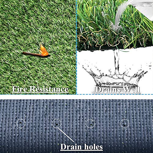 Conscience Trading Artificial Grass 0.8" 12 Ft Customized Size Synthetic Lawn Rug
