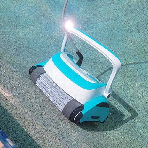 XtremepowerUS Automatic Robotic Pool Cleaner with Extra-Large Filter Basket, White