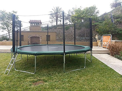 Galactic Xtreme Round Trampoline 16 FT with Net Enclosure Green and Black