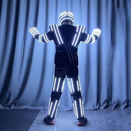 Earthradius LED Robot Costume Performance Suit Medium Black