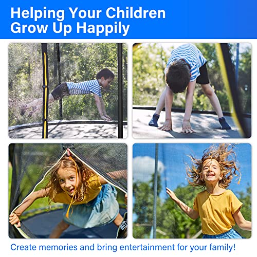 Simple Deluxe 14FT Trampoline with Safety Enclosure & Ladder Black