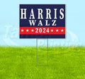 TampaPrinting Harris Walz YS00083 Yard Sign 18" x 24" with Metal Step Stake
