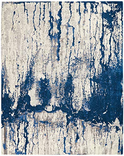 Nourison Twilight Beach Area Rug 7'9" x 9'9" Ivory Blue