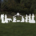 Outdoor Nativity Store Complete Weatherproof Nativity Scene Set - 12 Figures for Outdoor Christmas Decoration - Large, White