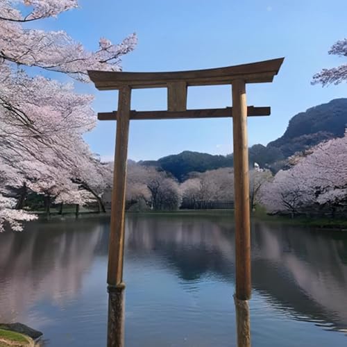 SamsGazebos Japanese Shinto Temple Myojin Style Torii Gate 8 ft Brown