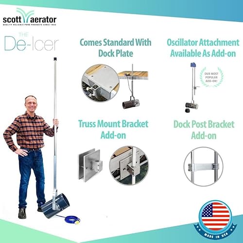 Scott Aerator DeIcer for Lakes & Ponds 3/4 HP Stainless Steel Dock Mount