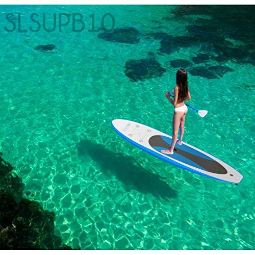 SereneLife Inflatable Stand Up Paddle Board, Surf Control, Non-Slip Deck, 6'' Wide Stance