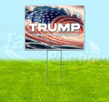 TampaPrinting Trump Red Wave Yard Sign 18" x 24" with Metal Step Stake