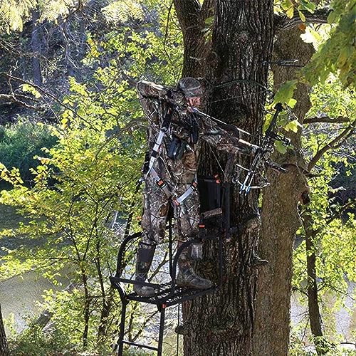 Big Game Treestands 2 Pack Hunter HD Ladder Tree Stand 18.5 Foot Black