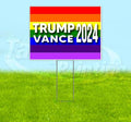 TampaPrinting Trump Vance Yard Sign 18" x 24" with Metal Step Stake