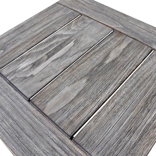 Courtyard Casual North Shore 3 Piece Bistro Set - 1 Side Table & 2 Club Chairs, Driftwood Gray