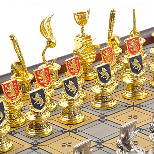 The Noble Collection Quidditch Chess Set Silver & Gold Plated Multicolor