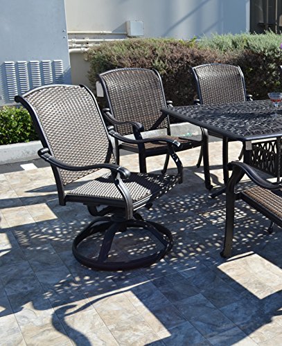 Patio Land Santa Clara 7-Piece Outdoor Dining Set Dark Bronze