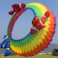 TiffySkyKite Giant 20 Ft Inflatable Ring Kite with Clownfish Design Colorful