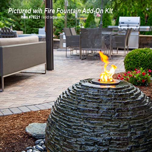 Aquascape Medium Stacked Sphere Water Fountain Slate Gray