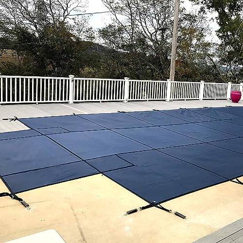 WaterWarden Inground Pool Safety Cover 18’ x 36’ Blue Mesh