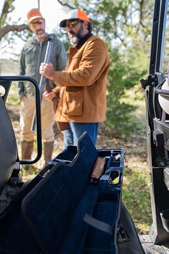 Negrini OU Deluxe High Rib Skeet Shotgun Case with Tube Set Navy/Tobacco Leather/Navy