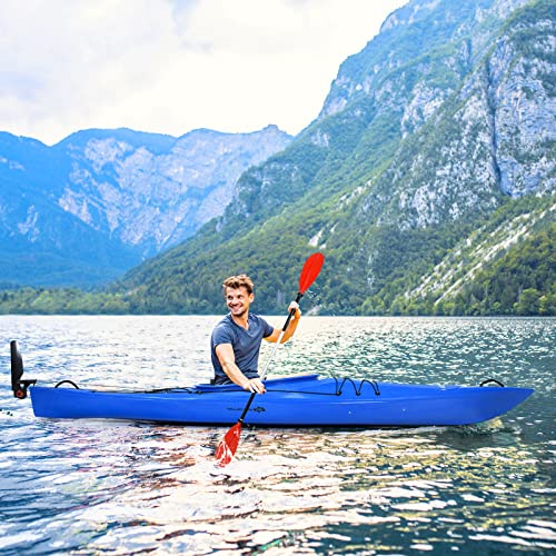 GLOBALWAY 12FT Sit-in Kayak with Storage, 1-Person Surfing Raft Blue