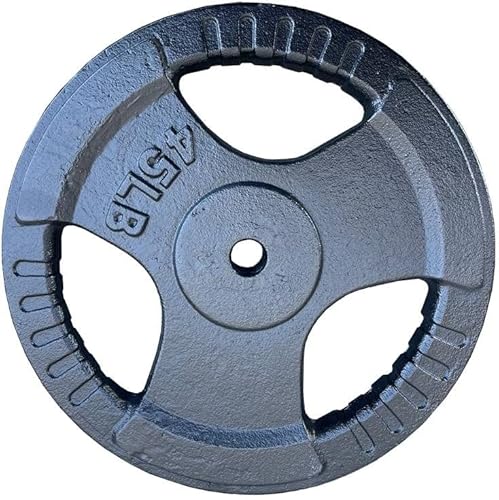 French Fitness Standard Cast Iron 1" Weight Plate Set 350 lbs