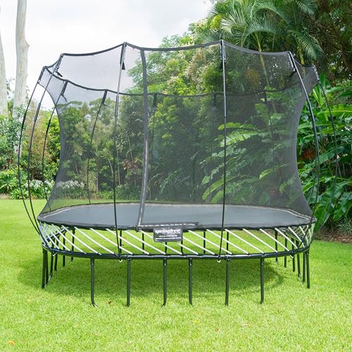Springfree 13ft Large Square Trampoline Bundle with FlexrStep V2