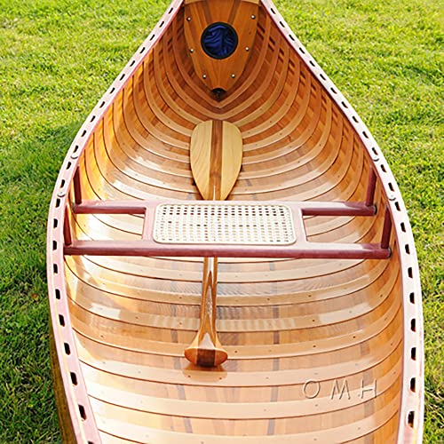 Wooden Boat USA 10-Foot Wooden Canoe with Ribs Curved Bow Natural Wood