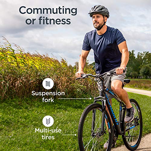 Schwinn GTX 1.0 Comfort Hybrid Bike for Men and Women 700c Grey
