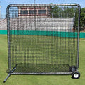 Cimarron Sports Outdoor Practice 7x7#84 Premier Fielder Net and Frame with Wheels Black Stainless Steel