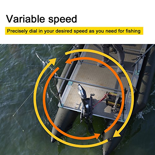 AQUOS Haswing 12V 55LBS 48inch Bow Mount Trolling Motor with Remote Control Black