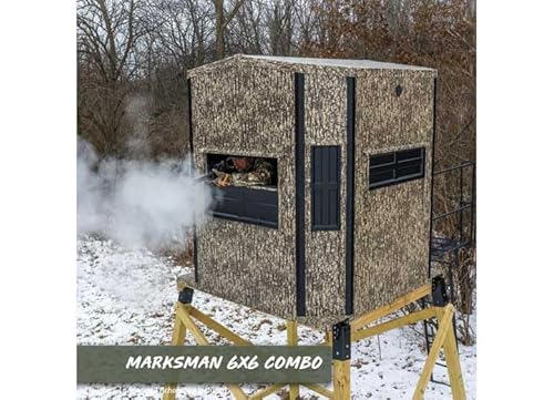 GhostBlind Marksman 6x6 Octagon Hunting Blind Fully Assembled Vengeance Camo