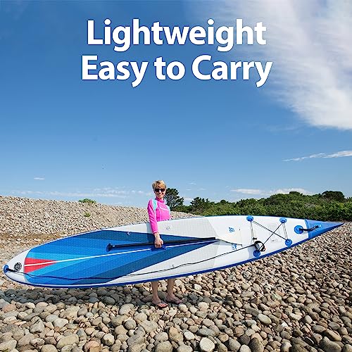 Sea Eagle NeedleNose 14’ Inflatable Lightweight High Pressure Drop Stitch Stand Up Paddle Board SUP Blue/White/Gray